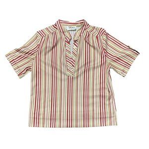 Adrianne‎ Rose Size 12 Vintage top 70s 80s Blouse Shirt Stripes